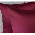 thumbnail image 7 of Aiking Home Solid Faux Silk Euro Shams Set of Two 26 x 26 inch, Burgundy, 7 of 7
