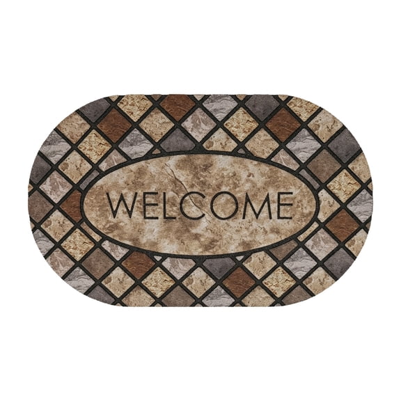 Welcome Doormat,Non Slip Easy Clean Entry Mat for Front Porch Back Patio Home Entrance