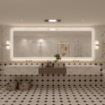thumbnail image 4 of GODCHAR 110"x40" LED Bathroom Mirror, 24V Pro Backlit & Frontlit Vanity Mirror, UL Certified Anti-Fog Dimmable, 4 of 15