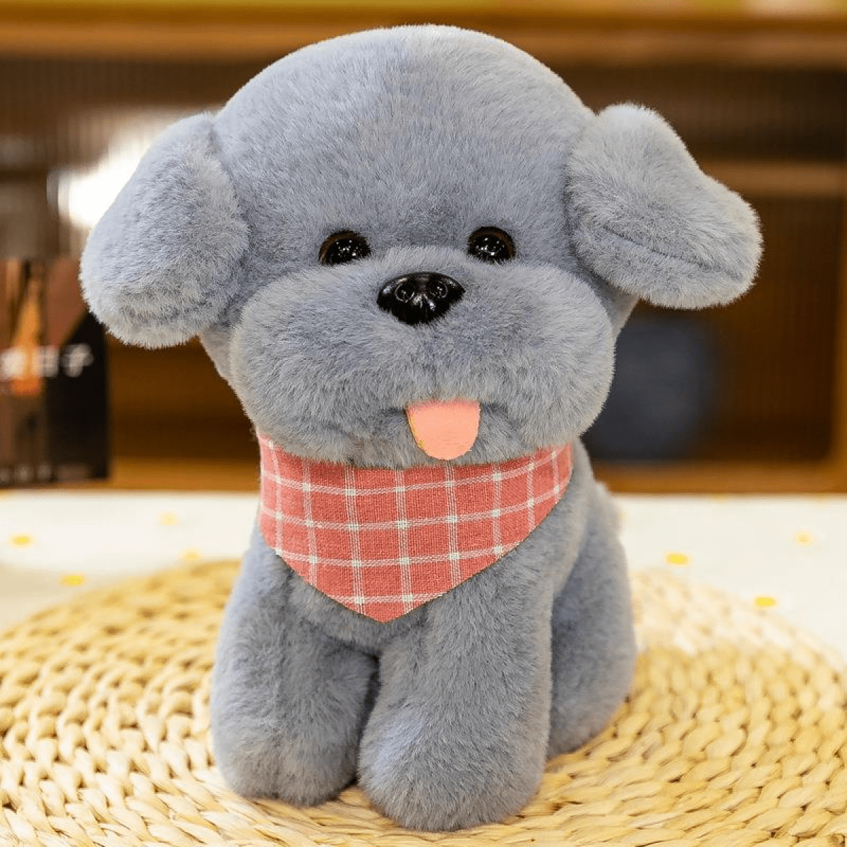 Gray dog stuffed animal sale
