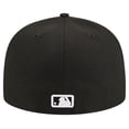 thumbnail image 4 of Men's New Era Black Los Angeles Dodgers Logo 59FIFTY Fitted Hat, 4 of 6