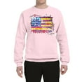 thumbnail image 2 of Wild Bobby, Colorful Neon Flag Hearts Love, Streetwear, Unisex Crewneck Graphic Sweatshirt, Light Pink, Medium, 2 of 3
