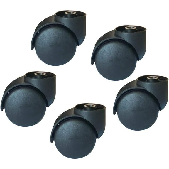 Gamvdout Plate Casters Rodless Mute Office Chair Caster Furniture Caster Replacement Castors Swivel Chair Wheel Hole Diameter 8mm 360 Degree Swivel Casters for Home Furniture Office 5pcs
