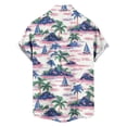 thumbnail image 6 of Xcmzpl Men's Summer Beach Shirt Short Sleeve Hawaiian Button Down Shirts Camp Collar Travel Vacation Tshirts Father's Day Gifts Pink L, 6 of 7