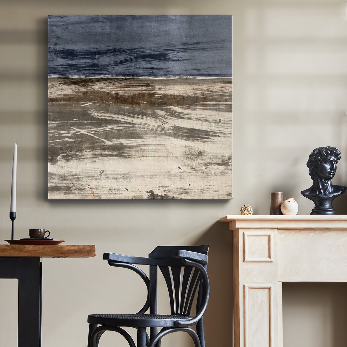 Wexford Home Grey Horizon-Premium Gallery Wrapped Canvas, 16" x 16" - Ready to Hang