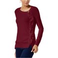 thumbnail image 1 of I.N.C Tricot à Volants pour Femmes, Rouge, Grand, 1 of 1
