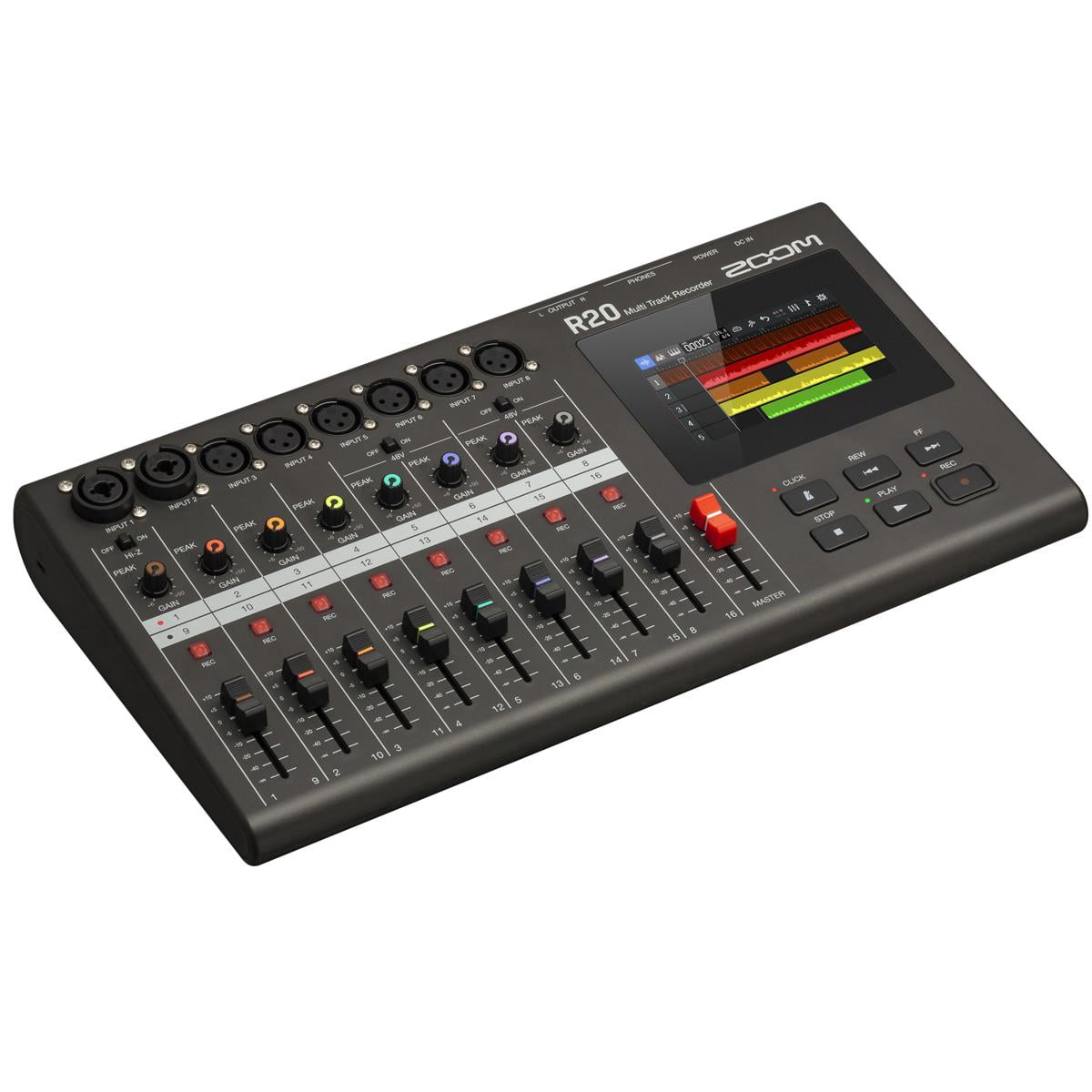 Zoom R20 Portable Multitrack Recorder, Bundle with TAPH100 Monitor Headphones and 2x 10' XLR M to F Microphone Cable