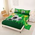 thumbnail image 2 of Erosebridal Soccer Ball Games Full Size Sheets,Football Sport Theme Bed Sheets For Kids Boys 4 Pieces, 2 of 6