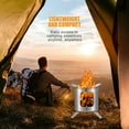 thumbnail image 2 of Estufa de leña de acero inoxidable, plegable, para pícnic, camping, exterior, 2 of 8