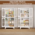 thumbnail image 5 of Erosoei 61" Metal Kitchen Pantry Storage Cabinet with 4 Acrylic Doors and 4 Adjustable Shelves, 5 of 6