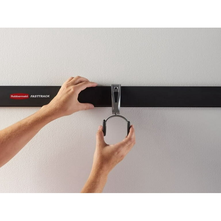 Rubbermaid Fast Track Garage Storage Wall Mounted Compact Hook, 3 Piece  Set.