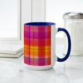 thumbnail image 4 of CafePress - Fall Colors Plaid - 15 oz Ceramic Large White Novelty Mug, 4 of 4