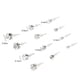 thumbnail image 2 of Pendientes de botón para mujer, pendientes de botón, pendientes de botón para mujer, 6 pares, joyería de moda para mujer, pendientes nuevos., 2 of 5