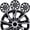 Black and Silver, variant on Universal 14 inch Hubcaps Set Of 4, Snap-On Car Truck SUV, ABS&PC Material 14 inch Wheel Rims Cover, Hubcaps Set of 4 Fits for Most Steel Wheels(Black Lacquer)