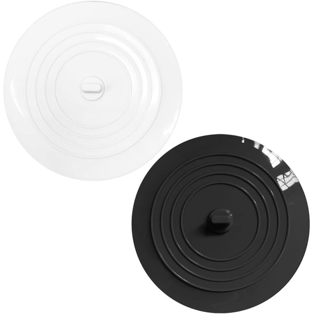 2 tapones de silicona para fregadero de cocina, tapón de bañera, tapones de drenaje universales de 6 pulgadas para fregadero de baño, tina de lavandería, fregadero comercial, tapón de cubierta de dren