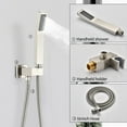 thumbnail image 3 of CoSoTower Brushed Nickel Shower System 10 Inch Brass Bathroom Deluxe Rain Mixed Shower Combination Set Wall Mounted Rain Shower Head System Shower Faucet, 3 of 6