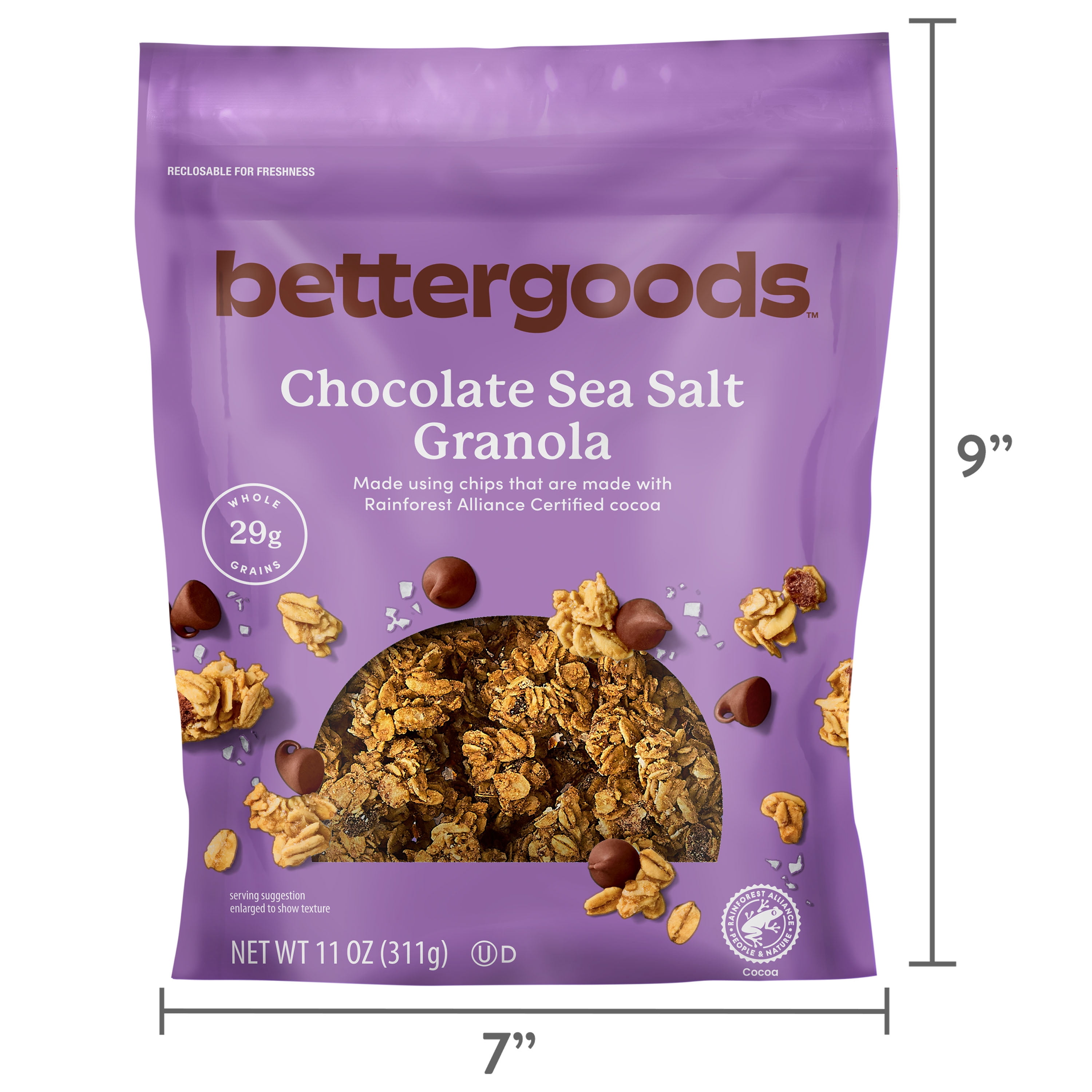 bettergoods Chocolate Indulgence Chocolate Sea Salt Granola, 11 oz