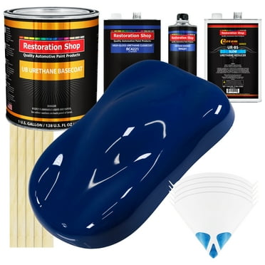Marine Blue SLOW 1 Gallon Automotive Car Paint Kit URETHANE BASECOAT & Clearcoat