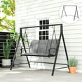 thumbnail image 2 of Outsunny Swing Stand, Metal Swing Frame, 528 LBS Weight Capacity, Black, 2 of 10