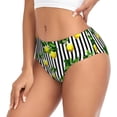 thumbnail image 2 of Fotbe Lemons on Striped Calzones Estampados para Mujer – Ropa Interior de Algodón, Cómoda, Suave y Elástica-Small, 2 of 6