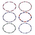 thumbnail image 1 of Collar de cuentas de béisbol para hombres y mujeres, inspirado en jugadores de béisbol, unisex, con discoteca de rhinestones, joyería-regalo para amantes del béisbol (6 piezas), 1 of 1