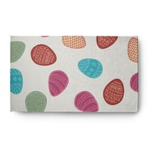 Simply Daisy 3' x 5' Whisper White Egg Hunt Easter Chenille Rug