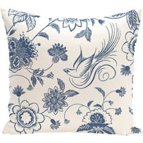 Simply Daisy 16" x 16" Traditional Bird Floral Floral Print Pillow