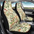 thumbnail image 4 of Xoenoiee Front Car Seat Cover for High Back Bucket Seat, Universal Fit, Retro Floral Leaf Print Auto Seat Covers for Cars Trucks SUV or Van, Car Seat Cover Set of 2, 4 of 6
