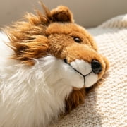 MAOWO Planet Realistic Standing Shetland Sheepdog Plush Toy, Sable and White Stuffed Sheltie Dog, 11.4 Inches