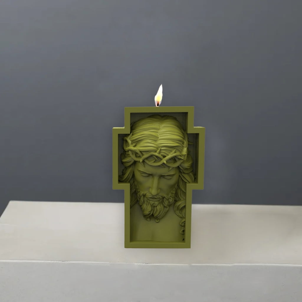 Geemin Man Head Candle Mould Handmade Candles Aroma Wax Soap Molds for Decoration