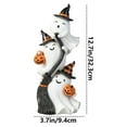 thumbnail image 3 of PEIXUN 13”H Halloween Stacked Figurine Table Decor Resin Gothic With Pumpkin Pockets Table Statue Decoration For Halloween Tabletop Figurine, 3 of 9