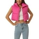thumbnail image 1 of Chaleco acolchado ligero de mujer INSPIRE CHIC con cuello alto y cremallera, chaleco corto, color rosa intenso, 1 of 6