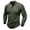 Army Green, variant on Tuphregyow Men's Travel Henleys Neck Ribbed Shirts Trendy Solid Fashion Dressy Leisure with Pocket Tunic Long Sleeve Office Tops Office Outdoor Elastic Blouse New Style Dark Blue S