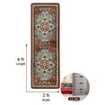 thumbnail image 6 of Sonoro Kate 2x6 Area Rugs for Living Room Bedroom, Non Slip Boho Machine Washable Indoor Floor Carpet, Red, 6 of 6