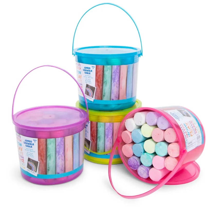 Sidewalk Chalk Fun Pack, 20 ct Bucket Colors May Vary