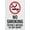 Warning Sign 3, variant on No Smoking Within 5 Metres Of Gate Outdoor Safe Sign - 8"x12", UV Protected, Weatherproof - Home, Business, Gated Community, Factory Alert