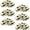 Multicolored, variant on PhooArto 6 Pcs Cup Drawer Pulls, Dinosaur Silhouettes Pattern Shell Shape Handles Cabinet Knobs for Dresser Cupboard Closet Wardrobe with Screws