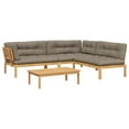 thumbnail image 6 of vidaXL 4 Piece Patio Pallet Sofa Set with Cushions Solid Wood Acacia, 6 of 9