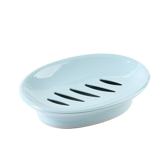 Elliptical Soap Box Plastic Soap Box in the Bathroom Double Drainage Bathroom Face Washing Soap Box