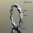 thumbnail image 2 of EOEMY Elegant Women 925 Silver Wedding Party Rings Cubic Zirconia Jewelry Size 6-10-8, 2 of 4