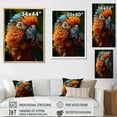 thumbnail image 4 of Designart "Vibrant Portrait of a Parrot II" Animals Floater Framed Wall Decor, 4 of 7
