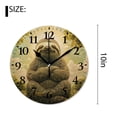 thumbnail image 2 of 10 Inch Wall Clock Battery Operated Silent Clock Decorative for Office, Kitchen, Outdoor, Living RoomSloth in Jungle Scene Tropical Leaf Floral Circle on Wood Pretty, 2 of 4