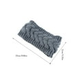 thumbnail image 3 of Bandeau d'Hiver pour Femmes Élasticité Chaude Oreilles Chunky Confortable à Porter; Muffs Style Simple Accessoires pour Cheveux pour Femmes Gris Foncé, 3 of 6