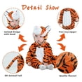 thumbnail image 2 of Disfraz TONWHAR, mameluco unisex con forma de animal para bebé, tigre naranja, 1-3 m, 2 of 8