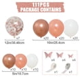 thumbnail image 2 of Kit de guirnaldas con globos y perlas de oro rosa, 111 unidades, diseño de mariposas, 2 of 2