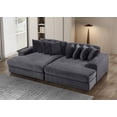 thumbnail image 2 of Karen Modular Large Double Chaise Sleeper Sofa Dark Gray, 2 of 7