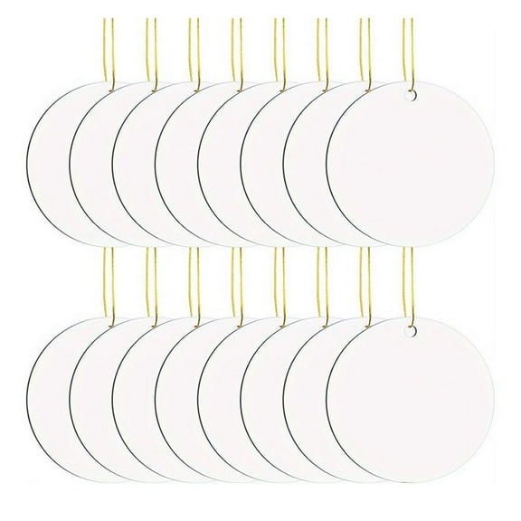 16 Pcs Metal Sublimation Ornament Blanks,for Christmas Tree Decor Blank OrnamentsDIY Handmade Crafts