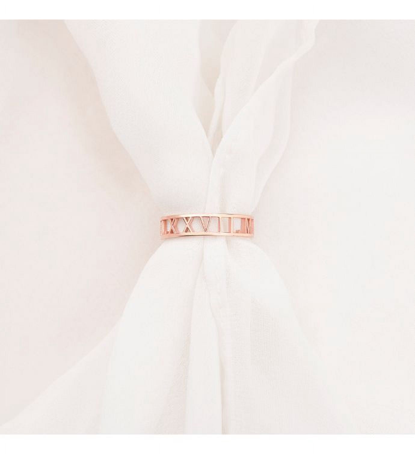 Anavia - Dainty Gold Ring - Coordinate Ring Custom - Stacking Ring -Anniversary Ring - Roman Numerals Ring - Personalized Rings for Women