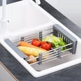 thumbnail image 5 of Dish Drainer Expandable Kitchen Sink Bowl Basket Dish Filter Multifunctional Kitchen Sink Dish Rack, 5 of 6