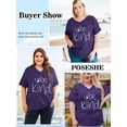thumbnail image 4 of XCHQRTI Be Kind Womens Shirt Plus Size Graphic Tees Short Sleeve V Neck Summer Casual T Shirt, 4 of 6